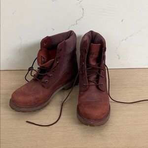 Timberland Women's Burgundy Lace Up Boots